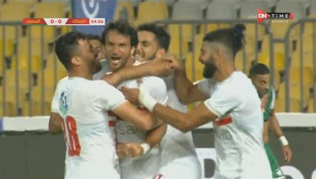 هدف فوز الزمالك علي المصري 1 0 محمود علاء
