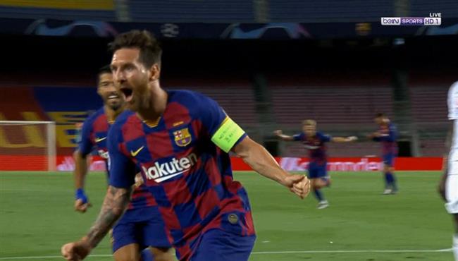هدف ميسي الرائع في مرمى نابولي بدوري ابطال اوروبا