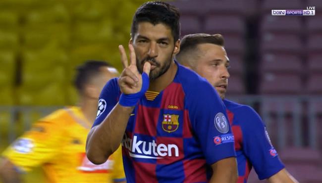 هدف سواريز فى مرمي نابولي بدوري ابطال اوروبا