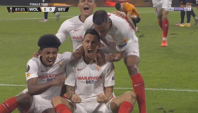 هدف فوز اشبيلية القاتل علي ولفرهامبتون 1 0 الدوري الاوروبي