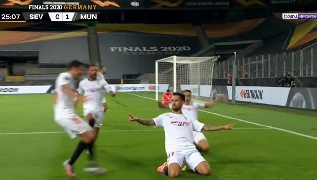 هدف تعادل اشبيلية مع مانشستر يونايتد 1 1 الدوري الاوروبي