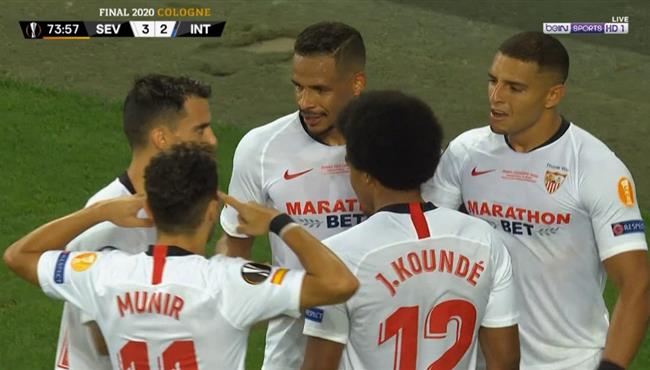 اهداف مباراة اشبيلية وانتر ميلان 3 2 نهائي الدوري الاوروبي