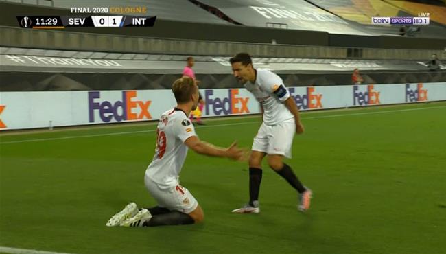 هدف تعادل اشبيلية مع انتر ميلان 1 1 نهائي الدوري الاوروبي