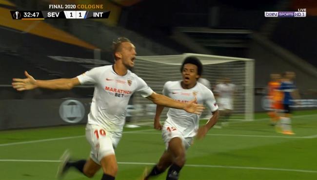 هدف اشبيلية الثاني في مرمي انتر ميلان بنهائي الدوري الاوروبي