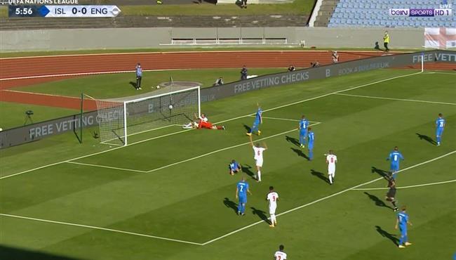 هدف هاري كين الملغي في مباراة انجلترا وايسلندا بدوري الامم الاوروبية