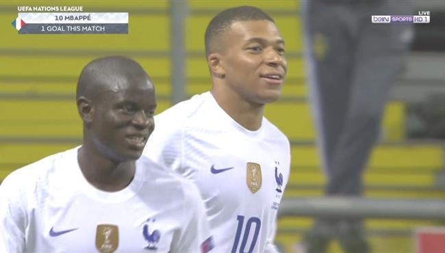 هدف مبابي الرائع في مرمي السويد بدوري الامم الاوروبية