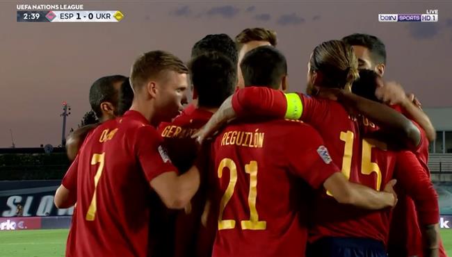 اهداف مباراة اسبانيا واوكرانيا 4 0 دوري الامم الاوروبية