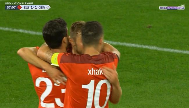 هدف تعادل سويسرا مع المانيا 1 1 دوري الامم الاوروبيه
