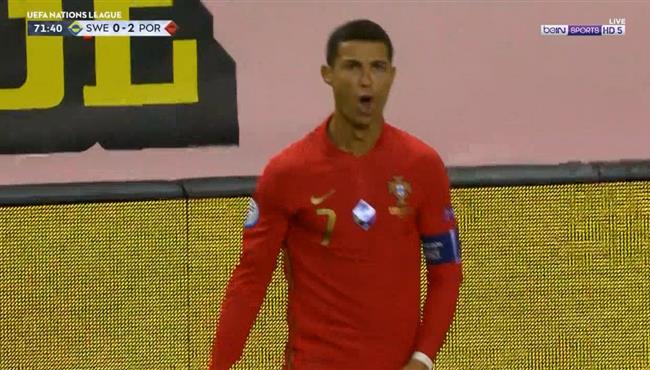 هدف كريستيانو رونالدو الثاني العالمي في مرمي السويد