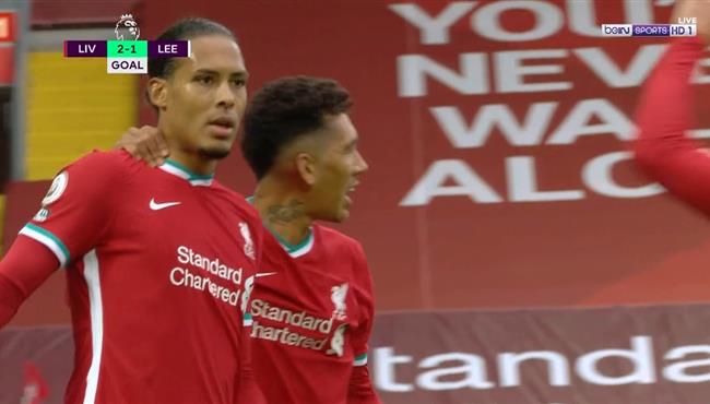 هدف فان ديك فى مرمي ليدز يونايتد بالدوري الانجليزي