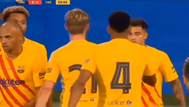 اهداف مباراة برشلونة وخيمناستيك 3 1 مباراة ودية