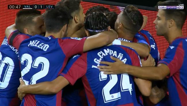 هدف ليفانتي الرائع فى مرمي فالنسيا بعد 34 ثانيه