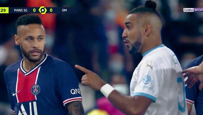 مشادة بين نيمار وباييت في مباراة باريس سان جيرمان ومارسيليا