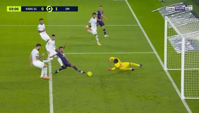 نيمار يهدر فرصة هدف امام مارسيليا في الدوري الفرنسي
