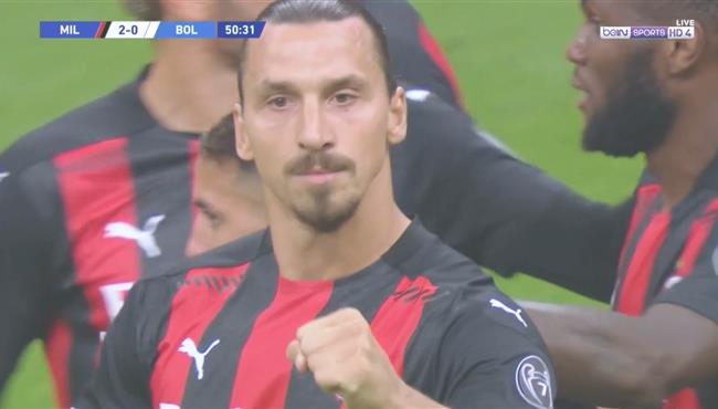 هدف ابراهيموفيتش الثاني في مرمي بولونيا بالدوري الايطالي