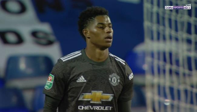 هدف ماركوس راشفورد في مرمي لوتون تاون بكاس الرابطة الانجليزية