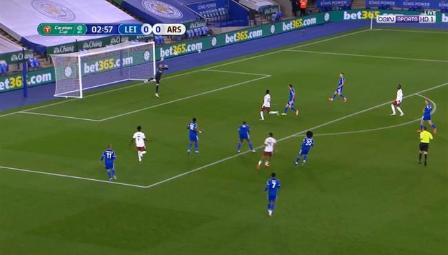 تصدي حارس ليستر سيتي يحرم نيلسون من تسجيل هدف رائع