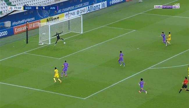 تصدي خالد عيسي الرائع ينقذ مرمي العين من هدف النصر الثاني