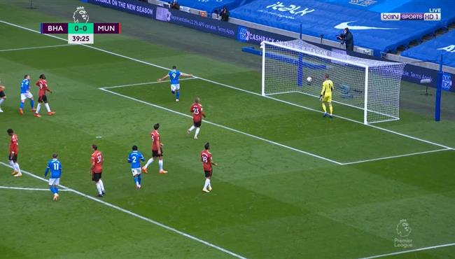 هدف برايتون الاول في مرمي مانشستر يونايتد