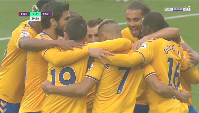 اهداف مباراة ايفرتون وكريستال بالاس 2 1 الدوري الانجليزي