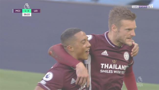هدف فاردي الثالث في مرمي مانشستر سيتي بالدوري الانجليزي