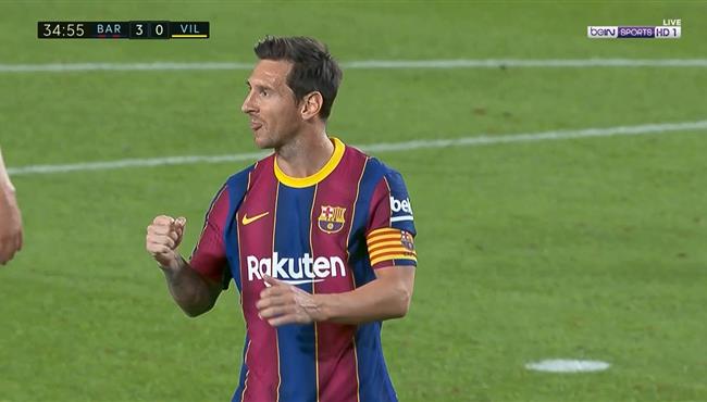 هدف ميسي في مرمي فياريال بالدوري الاسباني