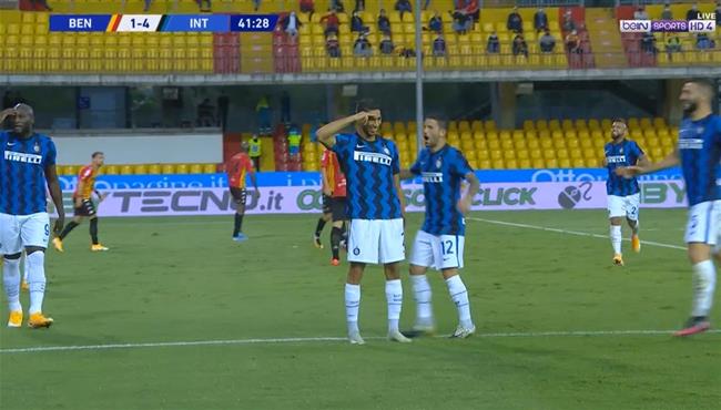 هدف اشرف حكيمي في مرمي بنيفنتو بالدوري الايطالي