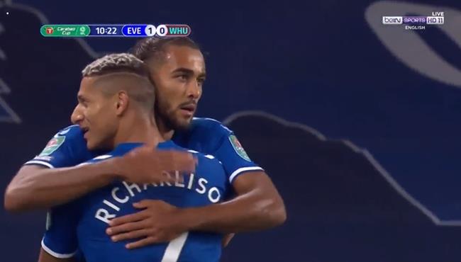 اهداف مباراة ايفرتون ووست هام 4 1 كأس رابطة الاندية الانجليزية