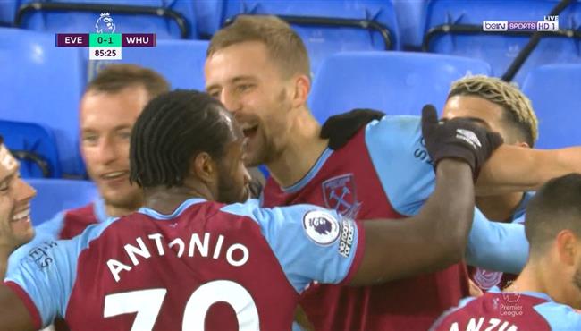 هدف فوز وست هام علي ايفرتون 1 0 الدوري الانجليزي