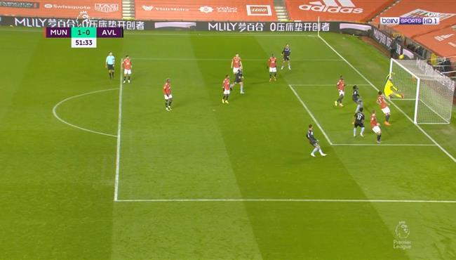 تصدي دي خيا المذهل يحرم استون فيلا من تسجيل هدف التعادل امام مانشستر يونايتد