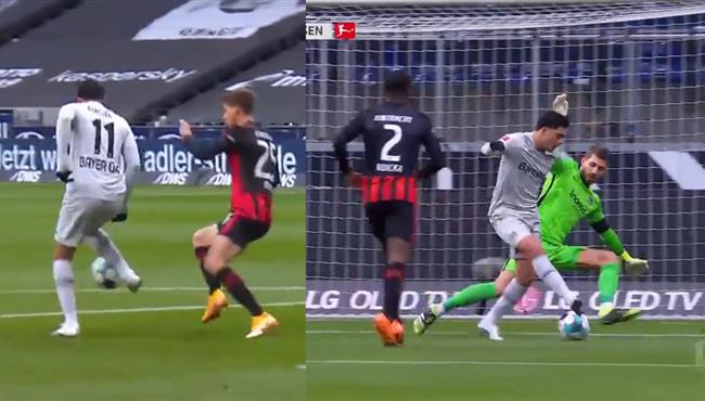 هدف نديم أميري المذهل بالكعب في مباراة باير ليفركوزن وفرانكفورت