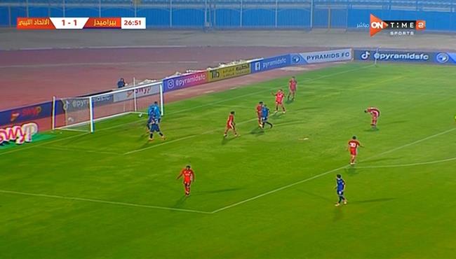 هدف بيراميدز الثاني في مرمي الاتحاد الليبي تراوري بعد اسيست احمد فتحي