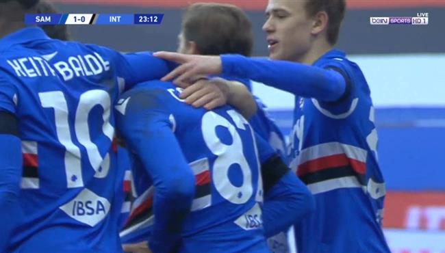 اهداف مباراة سامبدوريا وانتر ميلان 2 1 الدوري الايطالي