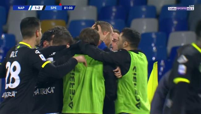 اهداف مباراة نابولي وسبيزيا 1 2 الدوري الايطالي