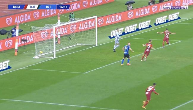 هدف روما الاول في مرمي انتر ميلان بيليجريني