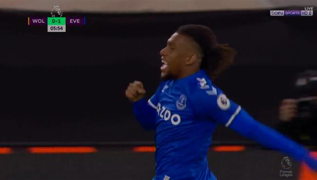 هدف ايفرتون الاول فى مرمي ولفرهامبتون ايوبي