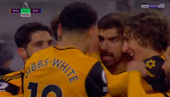 هدف تعادل ولفرهامبتون مع ايفرتون 1 1 الدوري الانجليزي