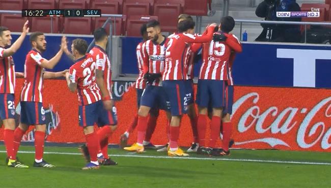 اهداف مباراة اتلتيكو مدريد واشبيلية 2 0 الدوري الاسباني