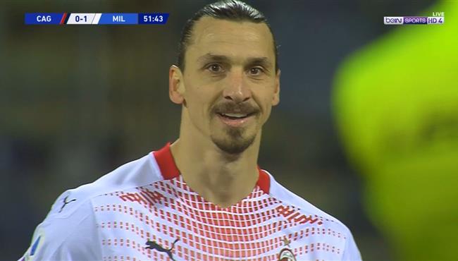 هدف ابراهيموفيتش الثاني في مرمي كالياري بالدوري الايطالي