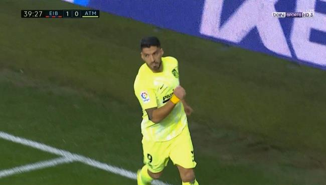 هدف سواريز الاول في مرمي ايبار بالدوري الاسباني