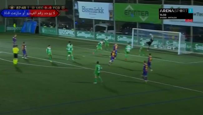 حارس مرمي ودفاع كورنيلا ينقذوا مرماهم من هدف اول لبرشلونة