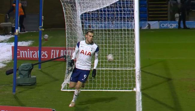 هدف جاريث بيل في مرمي ويكامب بكاس الاتحاد الانجليزي