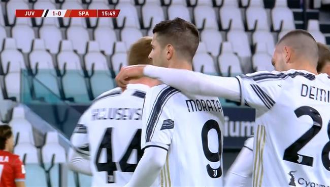 هدف يوفنتوس الاول في مرمي سبال موراتا