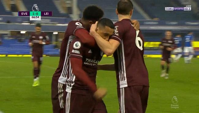 هدف تعادل ليستر سيتي مع ايفرتون 1 1 الدوري الانجليزي