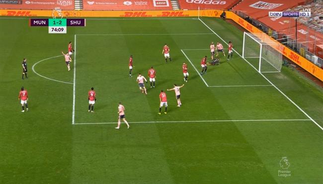 هدف شيفيلد الثاني في مرمي مانشستريونايتد بالدوري الانجليزي