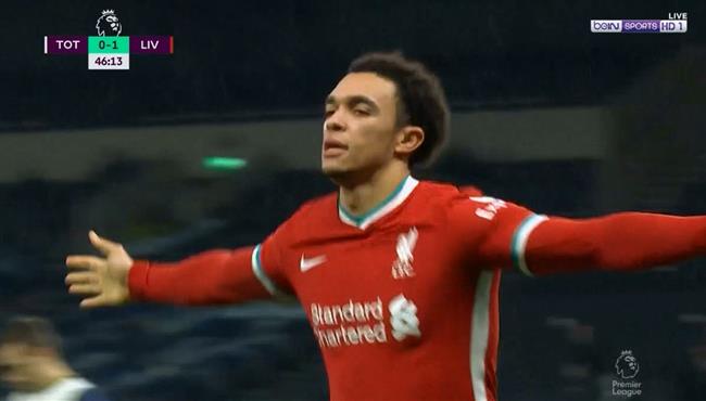 هدف ليفربول الثاني فى مرمي توتنهام ارنولد