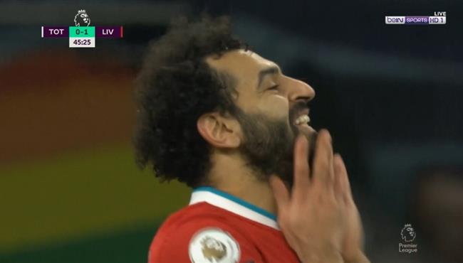 محمد صلاح يهدر هدف محقق امام توتنهام