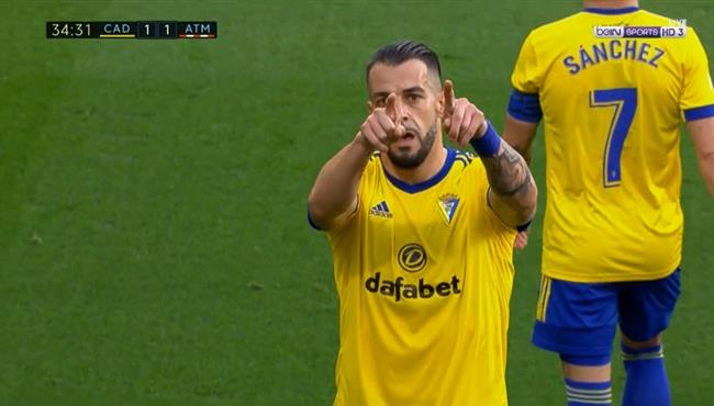 هدف تعادل قادش مع اتلتيكو مدريد 1 1 الدوري الاسباني