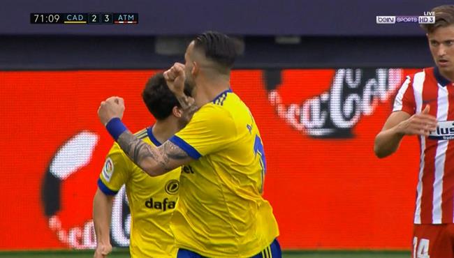 هدف قادش الثاني في مرمي اتلتيكو مدريد بالدوري الاسباني