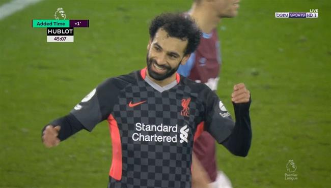 محمد صلاح يرواغ مدافع وست هام والحارس يحرمه من تسجيل هدف لليفربول